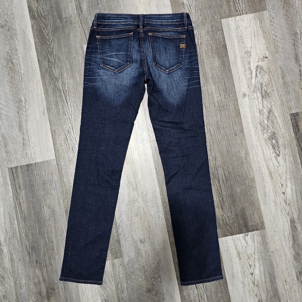 Miss Me Dark Wash Skinny Jeans with Fading - Picture 3 of 4